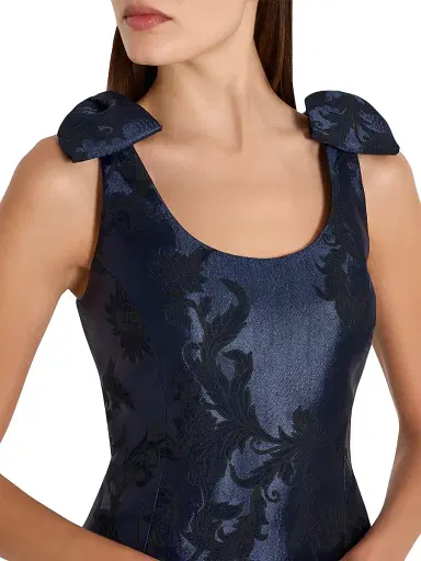 Milly Women's Kaelynn Floral Jacquard Dress | Thumbnail 5 Milly Women's Kaelynn Floral Jacquard Dress | Thumbnail 5