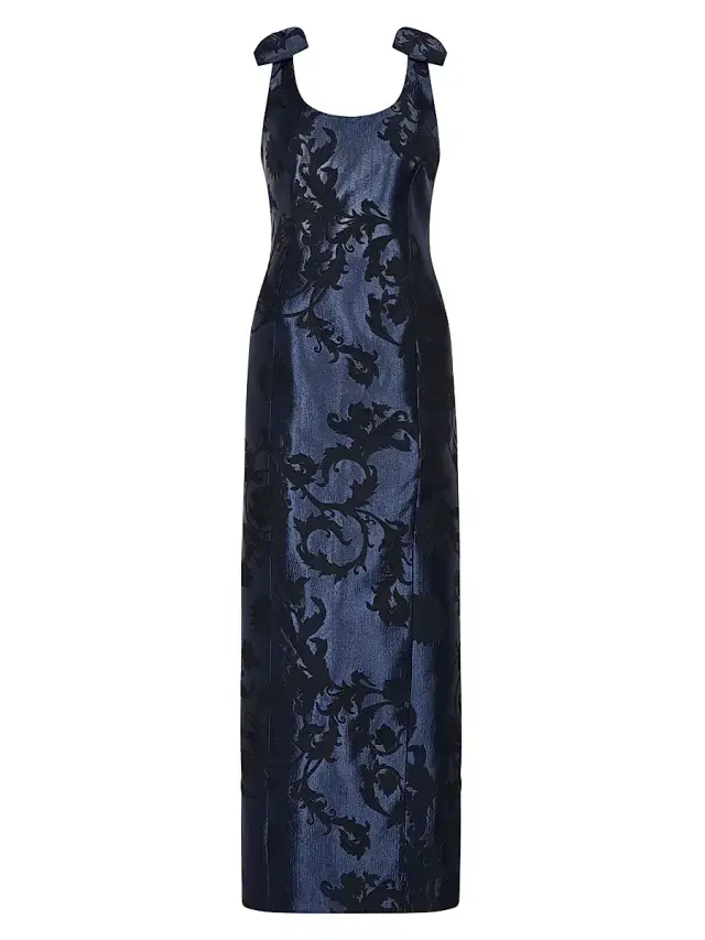 Milly Women's Kaelynn Floral Jacquard Dress - Navy