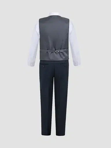Moustache Little Boy's & Boy's Serge Vest & Bow Tie Outfit Set - Gray - Size 16 | Thumbnail 2