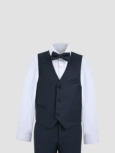 Moustache Little Boy's & Boy's Serge Vest & Bow Tie Outfit Set - Gray - Size 16 | Thumbnail 3