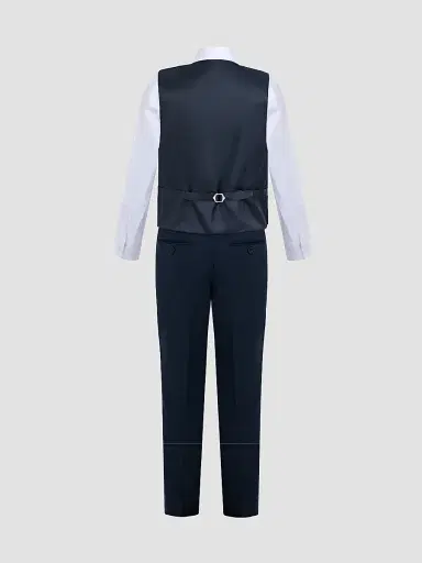 Moustache Little Boy's & Boy's Serge Vest & Bow Tie Outfit Set - Navy - Size 16 | Thumbnail 2 Moustache Little Boy's & Boy's Serge Vest & Bow Tie Outfit Set - Navy - Size 16 | Thumbnail 2