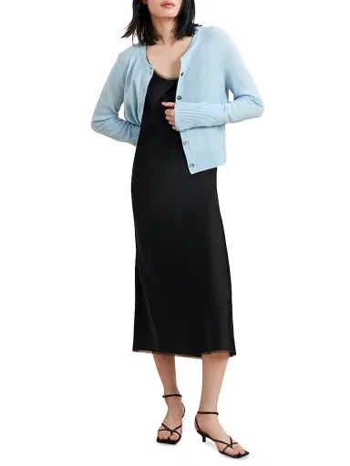 La Ligne Women's Cashmere Cardigan - Light Blue - Size Medium | Thumbnail 6