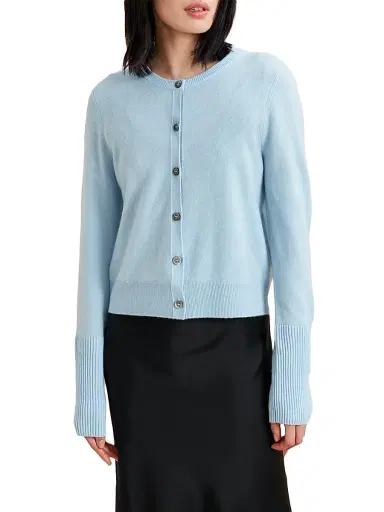 La Ligne Women's Cashmere Cardigan - Light Blue - Size Medium | Thumbnail 1