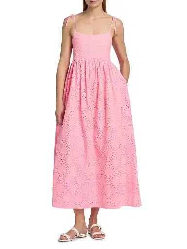 Beach Riot Women's Valory Cotton Eyelet Maxi Dress - Seashell Pink | Thumbnail 2