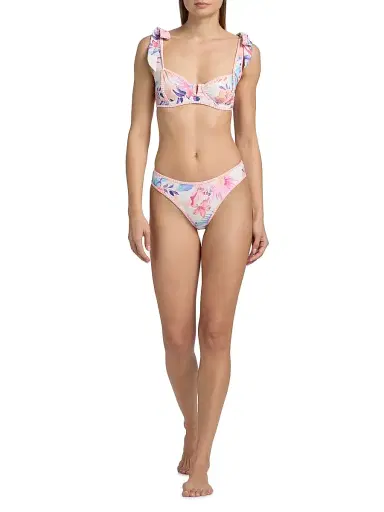 BEACH RIOT Women's Blair Hibiscus Garden Bikini Top | Thumbnail 2 BEACH RIOT Women's Blair Hibiscus Garden Bikini Top | Thumbnail 2