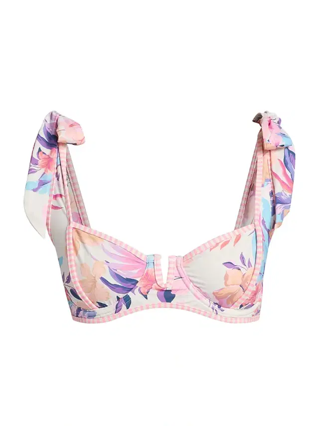 Beach Riot Women's Blair Hibiscus Garden Bikini Top - Hibiscus Garden