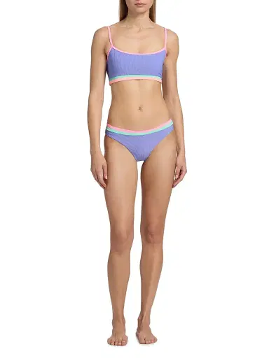 BEACH RIOT Women's Saffron Bikini Bottom - Sherbert Shores - Size Large | Thumbnail 2