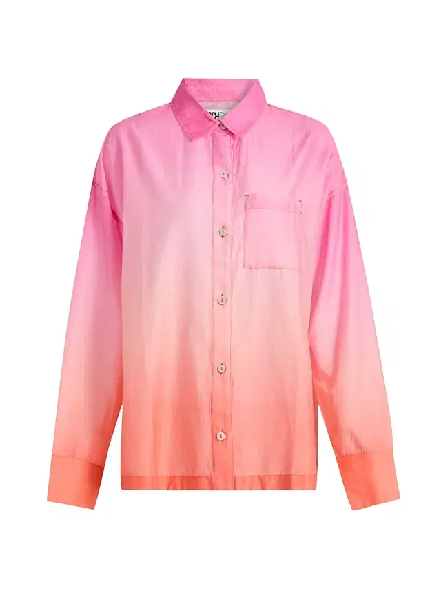 Beach Riot Women's Cassidy Ombré Cotton Shirt - Petal Sunrise