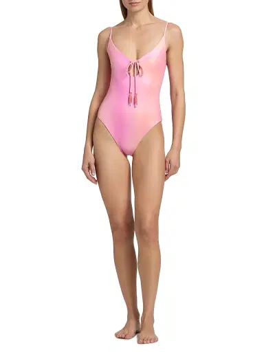 BEACH RIOT Women's Priscilla Petal Sunrise One-Piece Swimsuit - Petal Sunrise - Size Large | Thumbnail 2