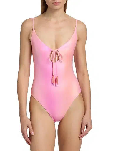 BEACH RIOT Women's Priscilla Petal Sunrise One-Piece Swimsuit - Petal Sunrise - Size Large | Thumbnail 3