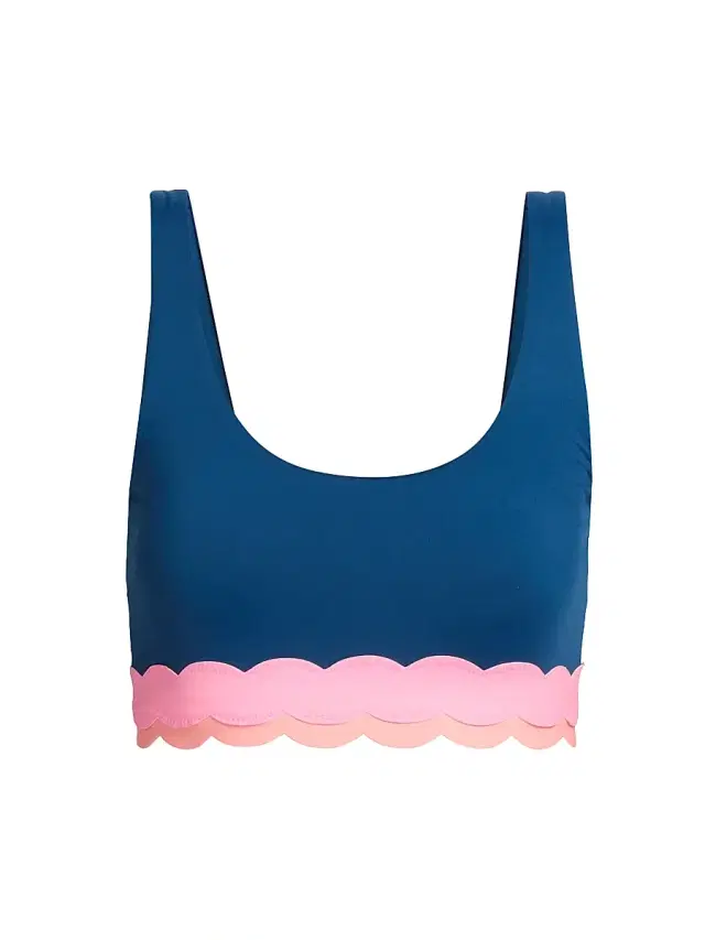 Beach Riot Women's Marin Colorblocked Bikini Top - Seashell Isle Colorblock
