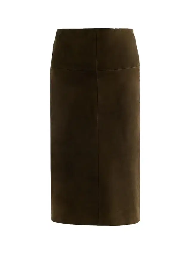 Proenza Schouler Women's Irine Suede Midi-Skirt - Cypress