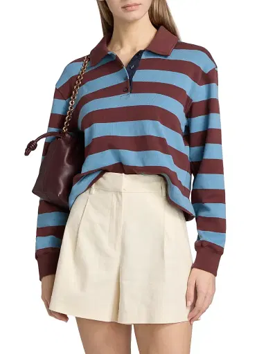 TANYA TAYLOR Women's Barrett Stripe Rugby Top | Thumbnail 3 TANYA TAYLOR Women's Barrett Stripe Rugby Top | Thumbnail 3