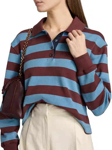 TANYA TAYLOR Women's Barrett Stripe Rugby Top | Thumbnail 6 TANYA TAYLOR Women's Barrett Stripe Rugby Top | Thumbnail 6