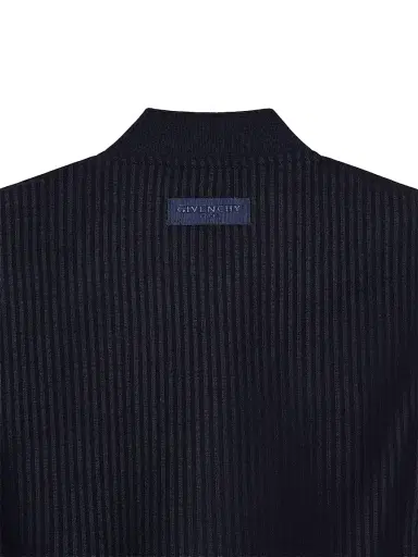 Givenchy Men's Striped Blouson Jacket in Wool - Navy - Size 46 | Thumbnail 3