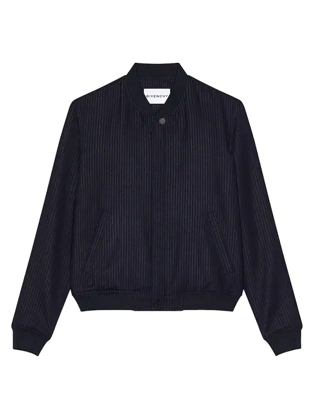 Givenchy Men's Striped Blouson Jacket in Wool - Navy