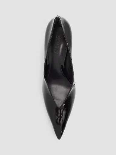 Schutz Women's Claudia 100MM Leather Pumps - Black | Thumbnail 5