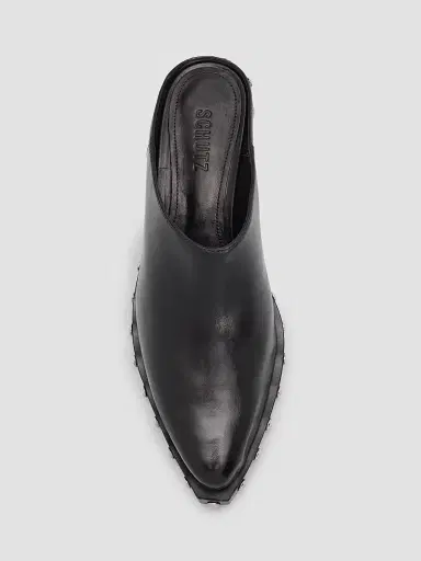 Schutz Women's Taylor 30MM Studded Leather Mules - Black | Thumbnail 5