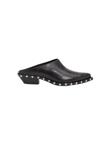 Schutz Women's Taylor 30MM Studded Leather Mules - Black | Thumbnail 1