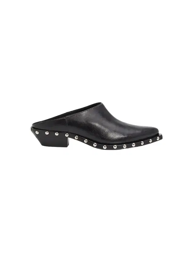 Schutz Women's Taylor 30MM Studded Leather Mules - Black