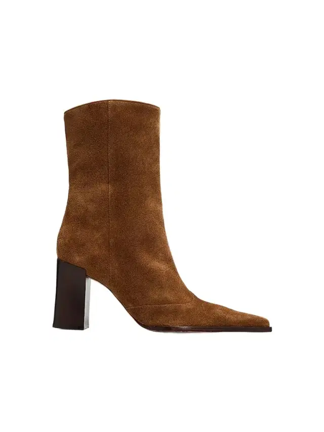 Schutz Women's Raffaela 85MM Suede Ankle Boots - Pecan Brown