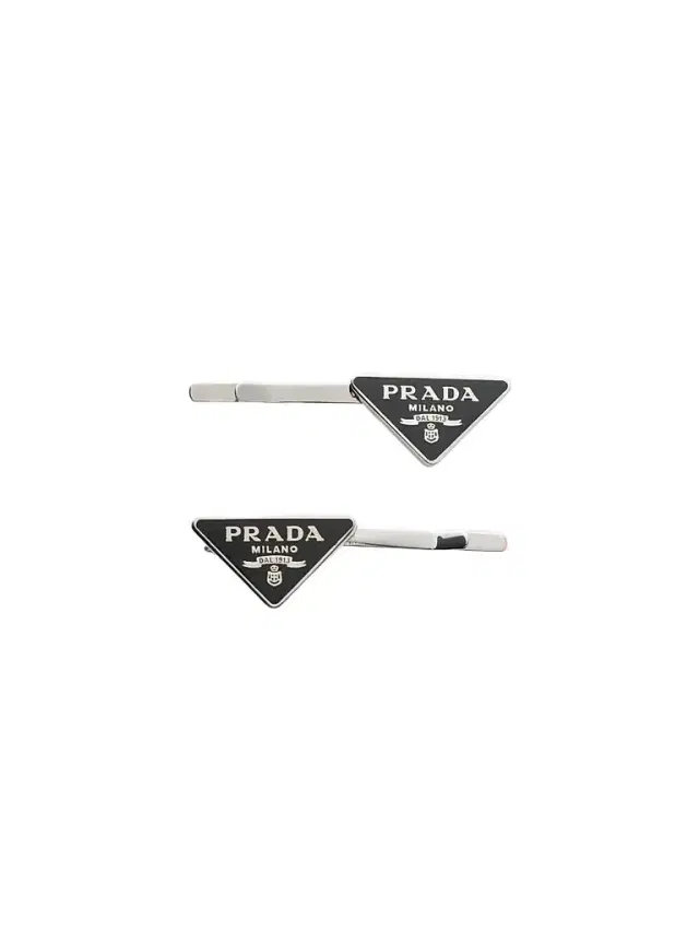 Prada Women's Metal Hair Clips - Black Grey