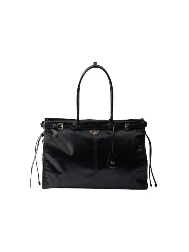 Prada Women's Bonnie Extra-Large Leather Top Handle Bag - Black