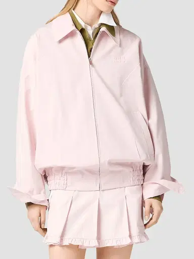 Miu Miu Women's Poplin Blouson Jacket - Pink - Size 6 | Thumbnail 2