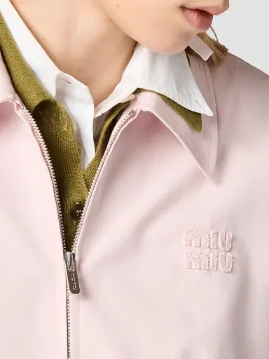 Miu Miu Women's Poplin Blouson Jacket - Pink - Size 6 | Thumbnail 4