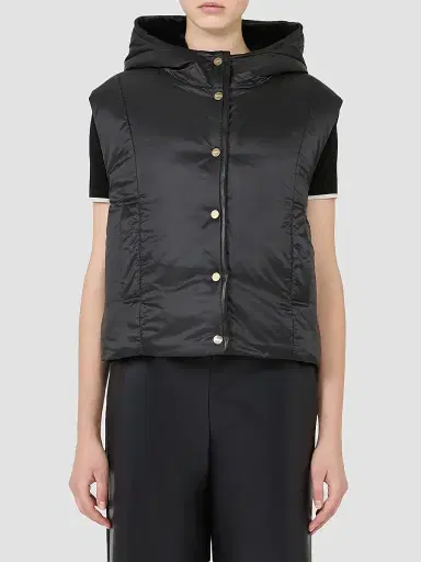 Max Mara Women's Reversible Gilet in Water Repellent Plain Weave Fabric - Black - Size 12 | Thumbnail 3