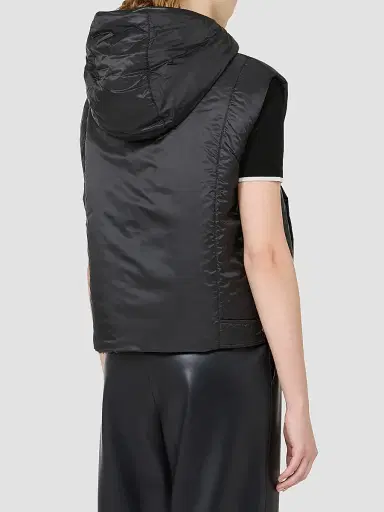 Max Mara Women's Reversible Gilet in Water Repellent Plain Weave Fabric - Black - Size 12 | Thumbnail 4
