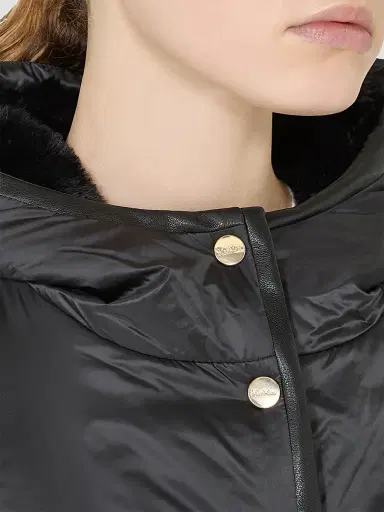 Max Mara Women's Reversible Gilet in Water Repellent Plain Weave Fabric - Black - Size 12 | Thumbnail 5