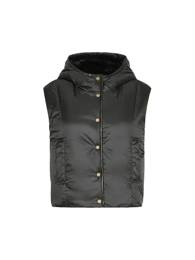 Max Mara Women's Reversible Gilet in Water Repellent Plain Weave Fabric - Black - Size 12 | Thumbnail 1