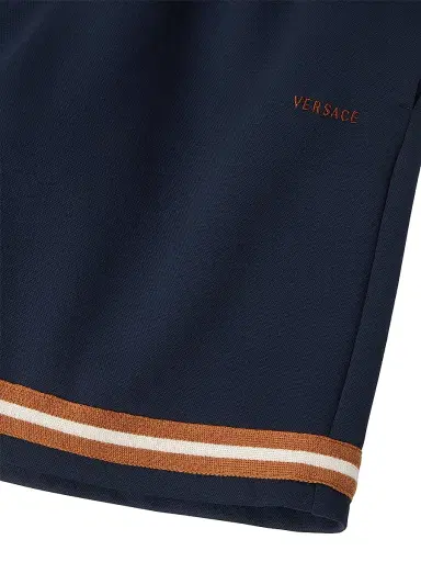 Versace Little Boy's & Boy's Stretch Knit Shirt & Shorts Set - Dark Navy | Thumbnail 4