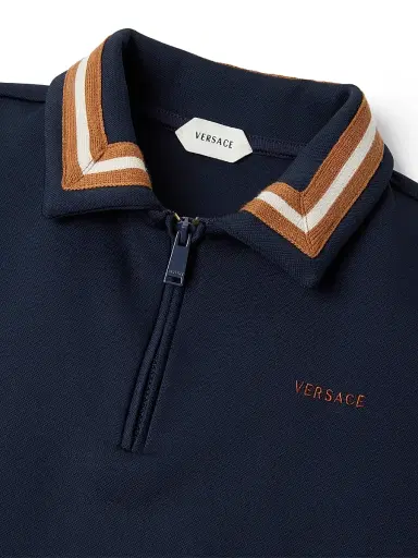 Versace Little Boy's & Boy's Stretch Knit Shirt & Shorts Set - Dark Navy | Thumbnail 7