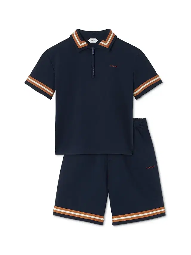 Little Boy's & Boy's Stretch Knit Shirt & Shorts Set - Dark Navy