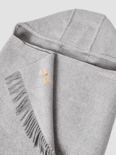 Brunello Cucinelli Women's Hooded Wool and Cashmere Knit Scarf | Thumbnail 5 Brunello Cucinelli Women's Hooded Wool and Cashmere Knit Scarf | Thumbnail 5