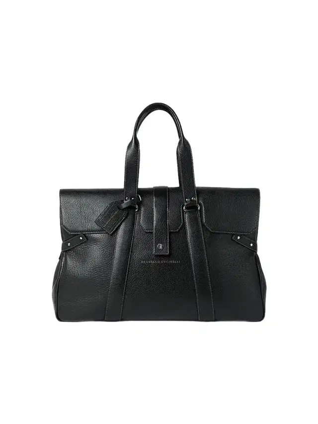 Brunello Cucinelli Men's Grained Calfskin Country Weekender Bag - Black