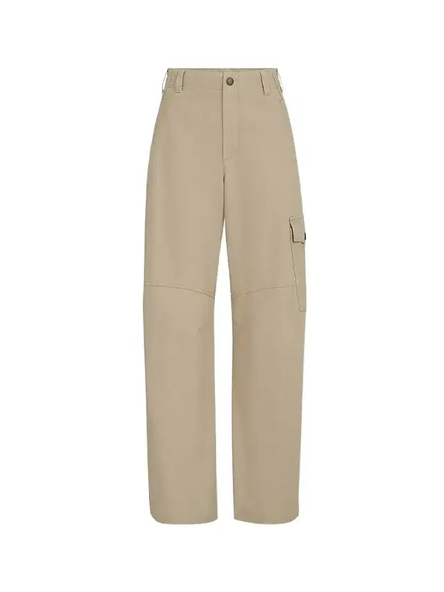 Brunello Cucinelli Women's Délavé Cotton Canvas Cargo Barrel Trousers With Monili - Beige