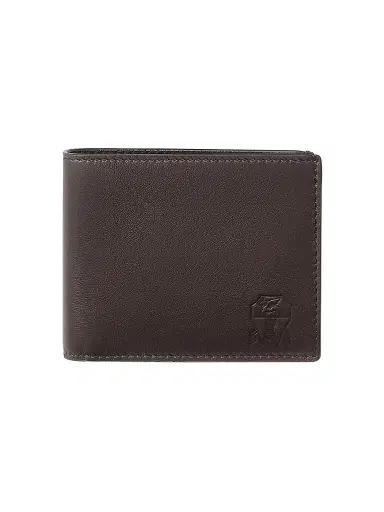 Brunello Cucinelli Men's Smooth Calfskin Wallet - Brown | Thumbnail 1