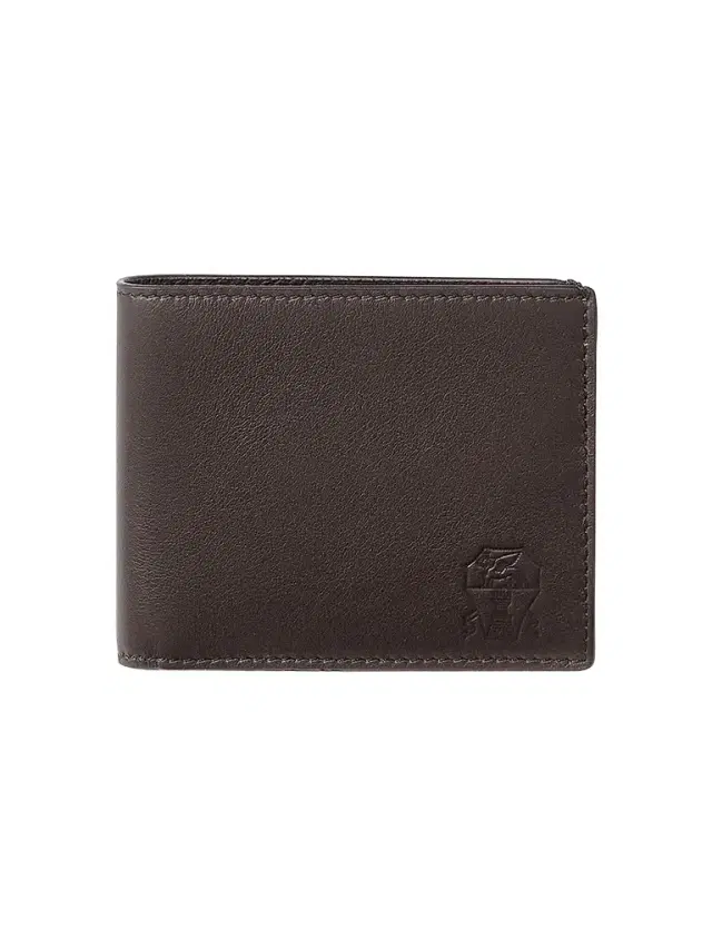 Brunello Cucinelli Men's Smooth Calfskin Wallet - Brown