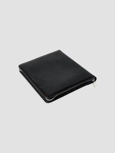 Brunello Cucinelli Men's Grained Calfskin Document Holder - Black | Thumbnail 3