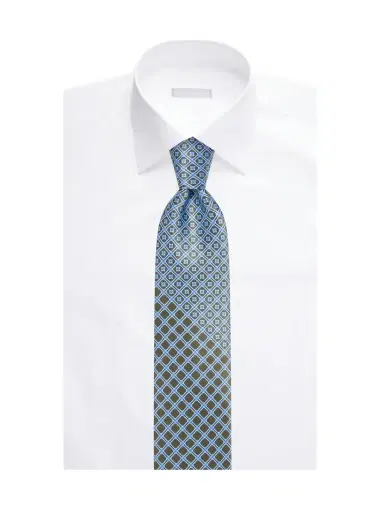 Stefano Ricci Men's Luxury Woven Silk Tie - Grey | Thumbnail 5 Stefano Ricci Men's Luxury Woven Silk Tie - Grey | Thumbnail 5