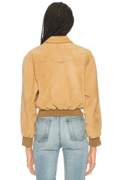 Helsa The Suede Zip Bomber | Thumbnail 3