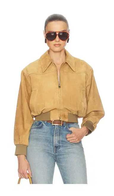 Helsa The Suede Zip Bomber | Thumbnail 5