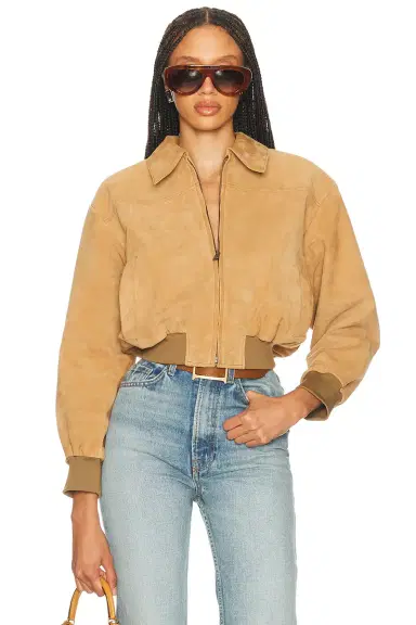 Helsa The Suede Zip Bomber | Thumbnail 1