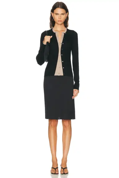 Acne Studios Kalet Silk Wool Cardigan | Thumbnail 4