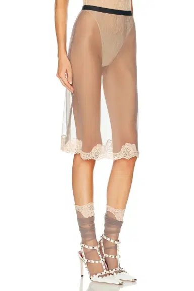 Valentino Lace Jersey Skirt | Thumbnail 2 Valentino Lace Jersey Skirt | Thumbnail 2