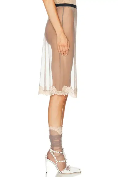 Valentino Lace Jersey Skirt | Thumbnail 3 Valentino Lace Jersey Skirt | Thumbnail 3