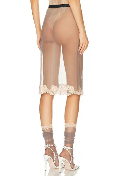 Valentino Lace Jersey Skirt | Thumbnail 4 Valentino Lace Jersey Skirt | Thumbnail 4